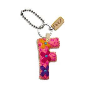 Consuela Pink Felt "F" Charm