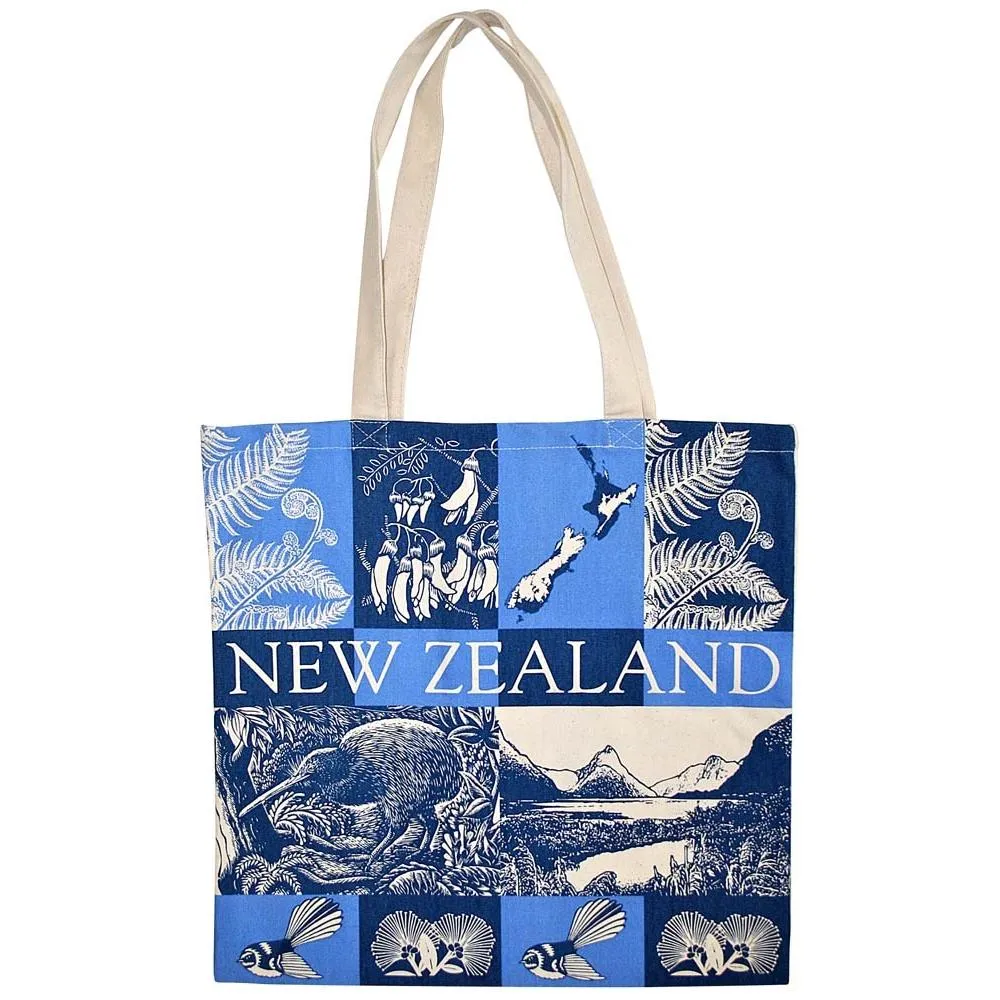 Cotton Bag Scenic Blue