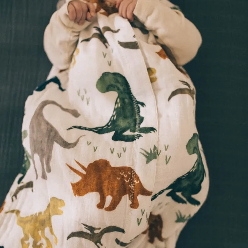 Cotton Muslin Sleep Bag - Dino Friends