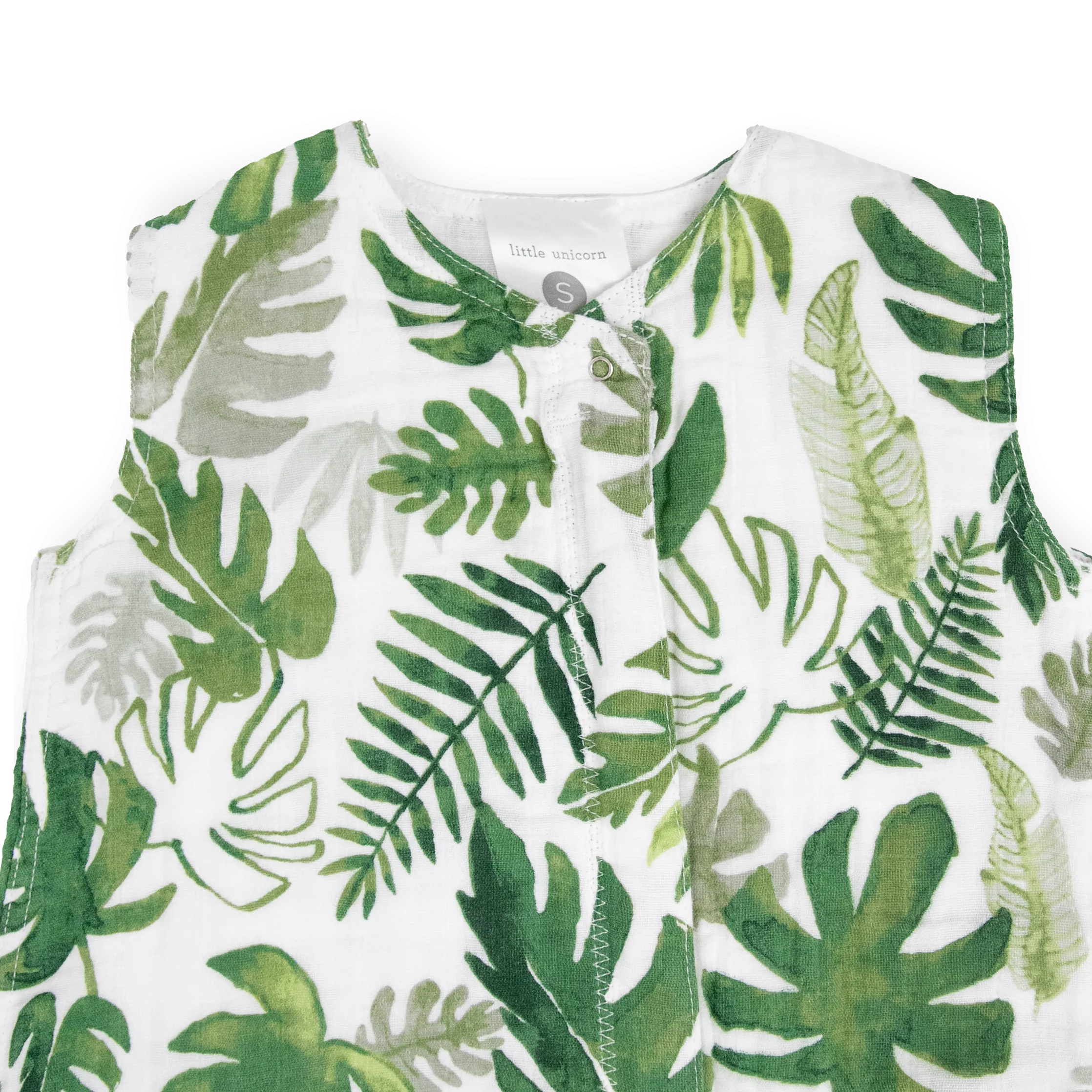 Cotton Muslin Sleep Bag - Tropical Leaf