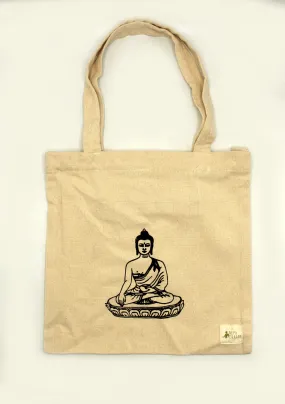 Cotton Sakyamuni  Buddha Printed Tote Bag