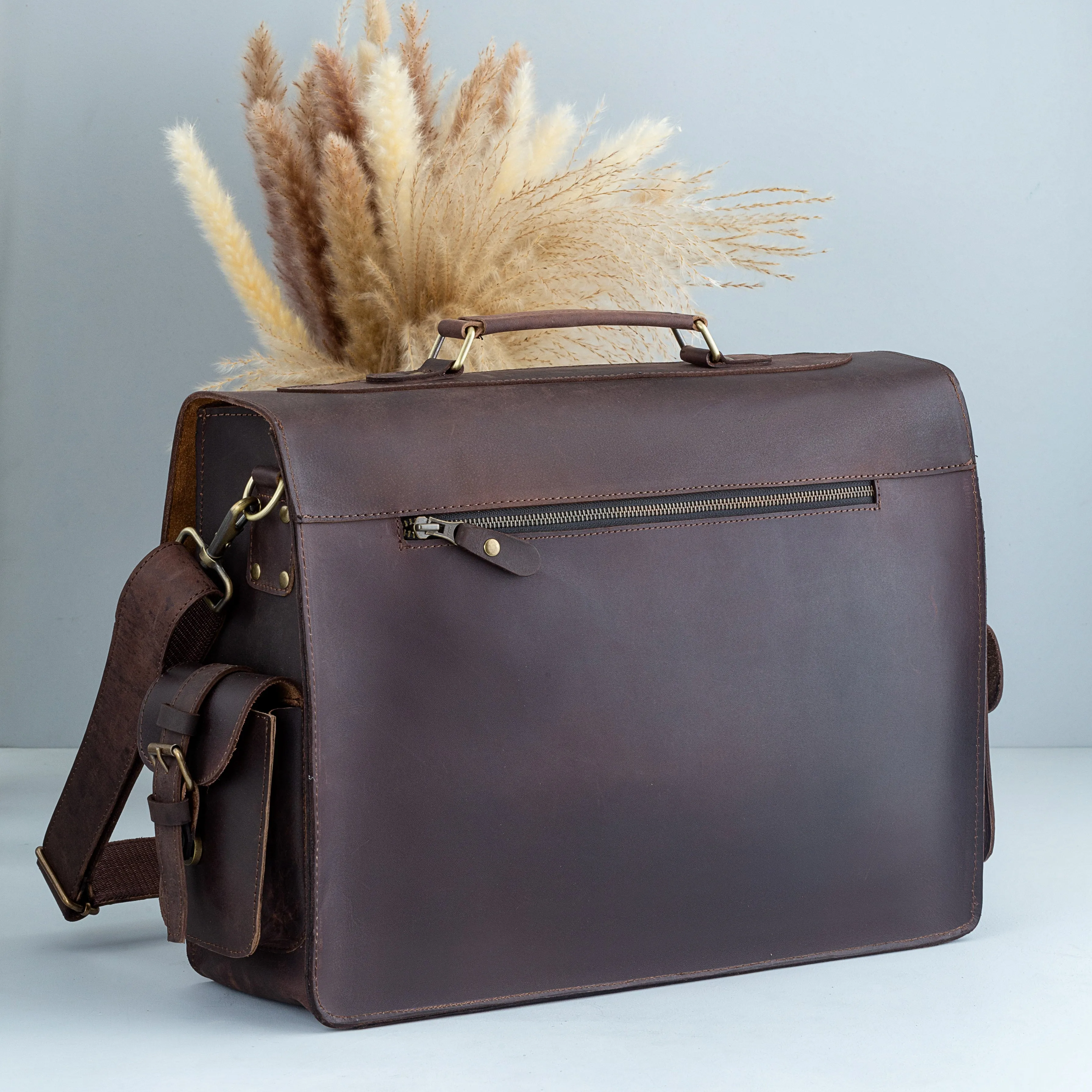 Council Briefcase - Handmade Leather