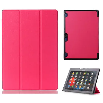 Cover case for Lenovo Tab 2 A10-70 A10-70F A10-70L A10-30 X30F 10.1 inch tablet  PU leather case film stylus pen