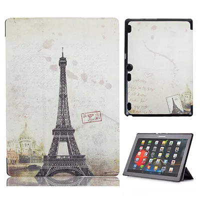 Cover case for Lenovo Tab 2 A10-70 A10-70F A10-70L A10-30 X30F 10.1 inch tablet  PU leather case film stylus pen