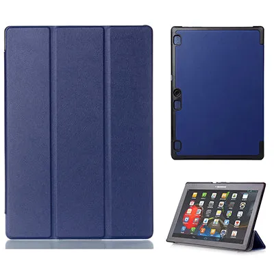 Cover case for Lenovo Tab 2 A10-70 A10-70F A10-70L A10-30 X30F 10.1 inch tablet  PU leather case film stylus pen