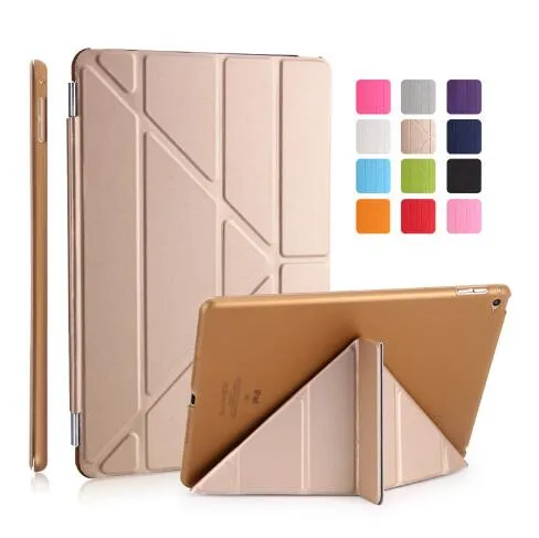 CTRINEWS Cover for Apple iPad Air 2 Smart Leather Case Multi Shape Folding Auto Wake Up Sleep Case for iPad Air 2 TPU Back Cover