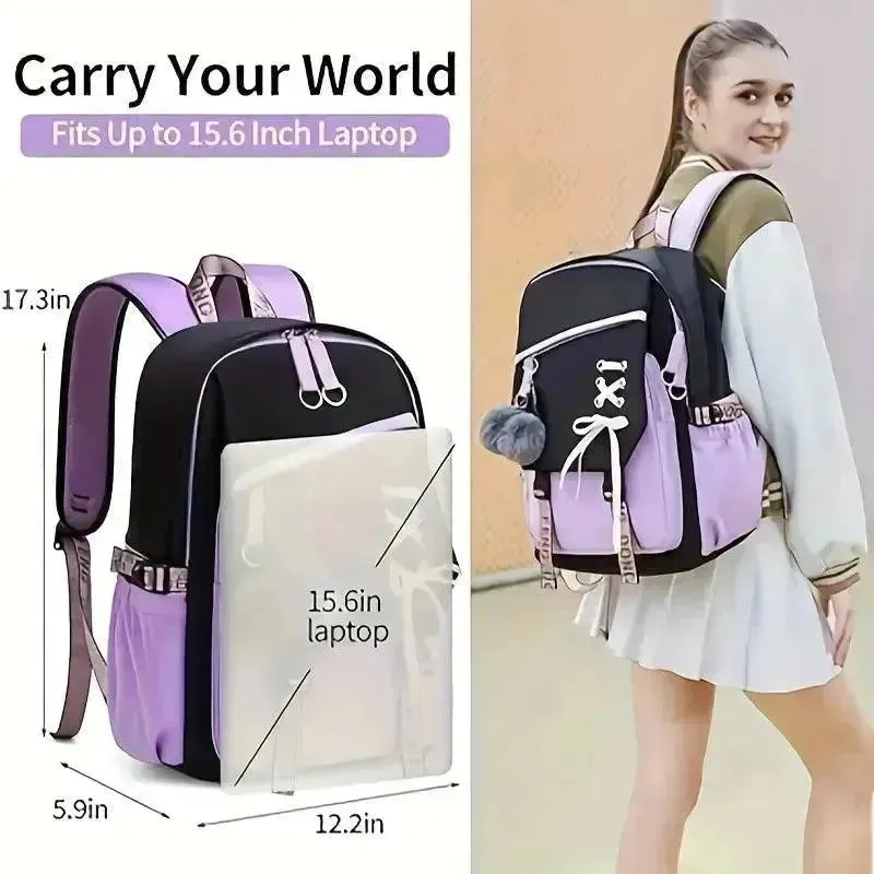 Cute Nylon Shoelace Teen Backpack