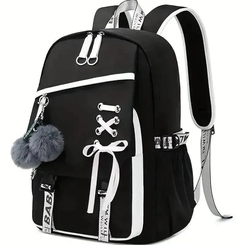 Cute Nylon Shoelace Teen Backpack