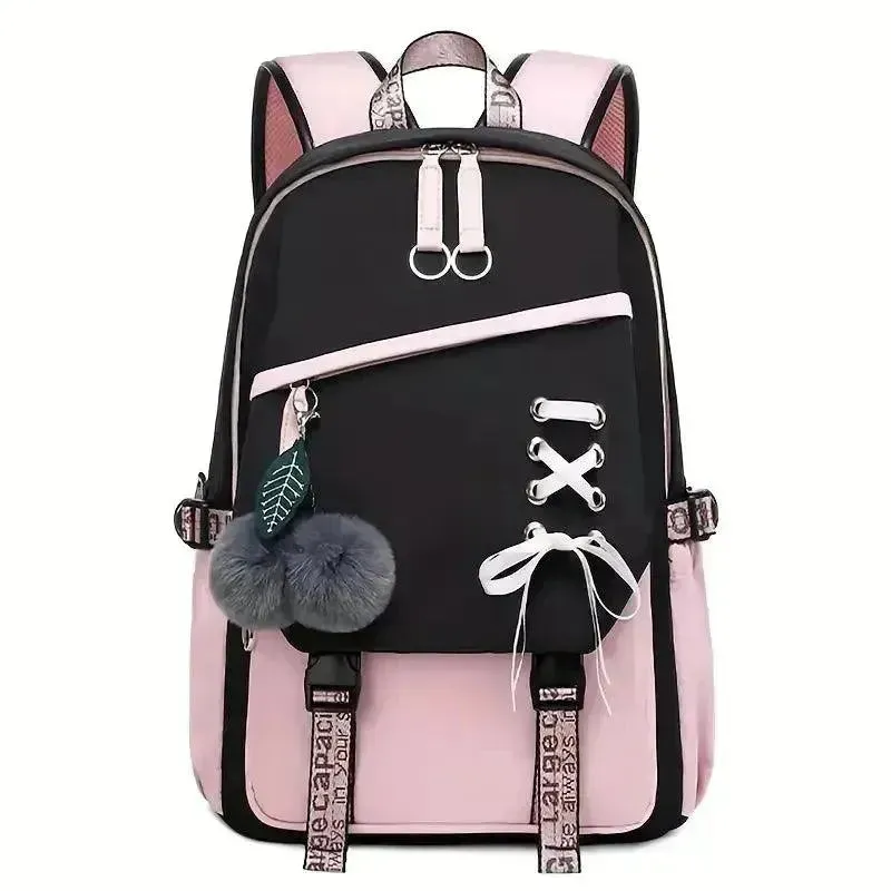 Cute Nylon Shoelace Teen Backpack