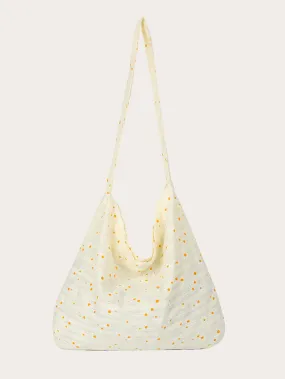 Daisy Pattern Hobo Bag