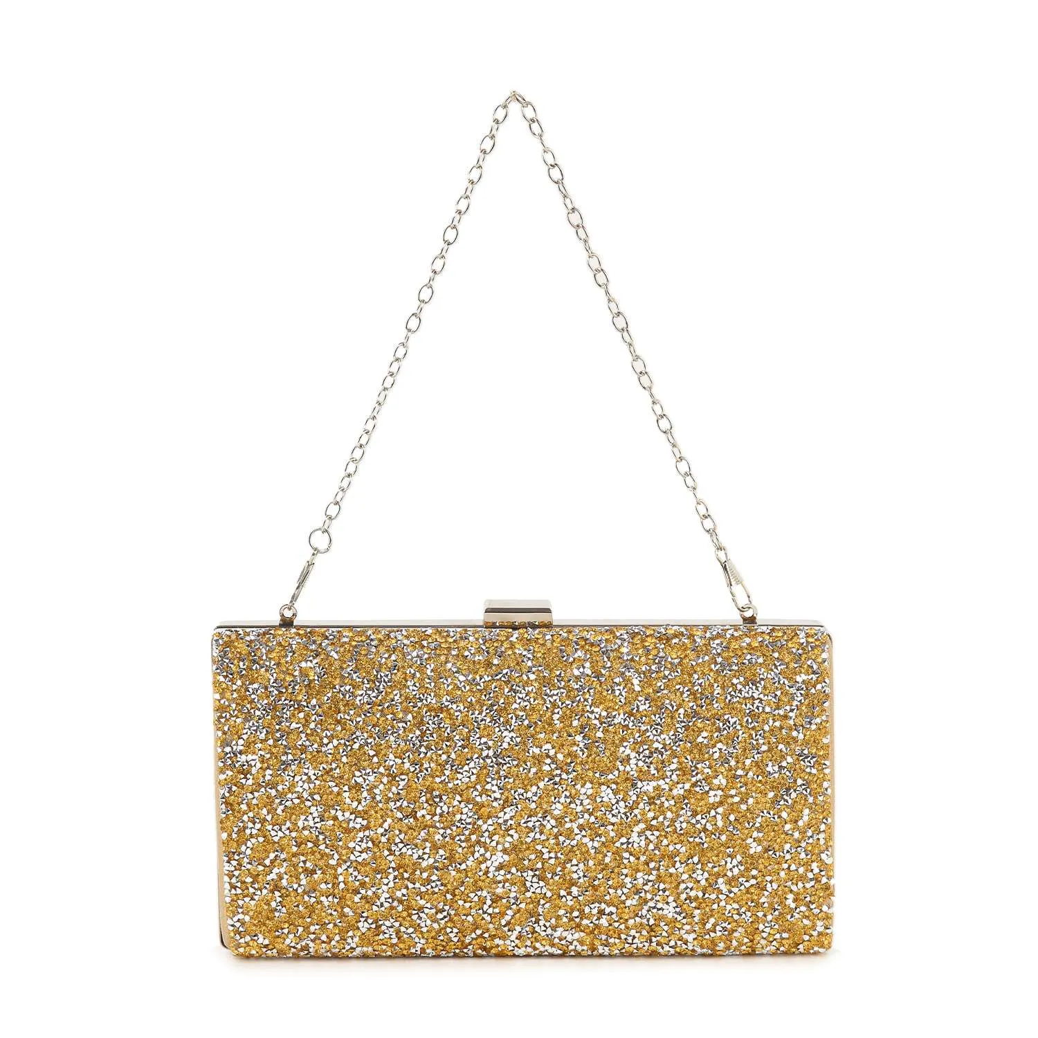 Dazzling Cluster Stone Accented Evening Bag