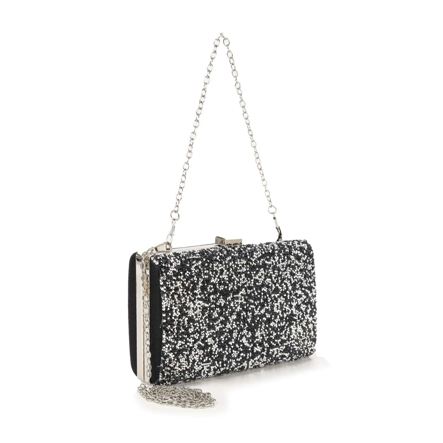 Dazzling Cluster Stone Accented Evening Bag