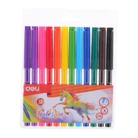 Deli Felt Pen Washable 1.0mm 12C