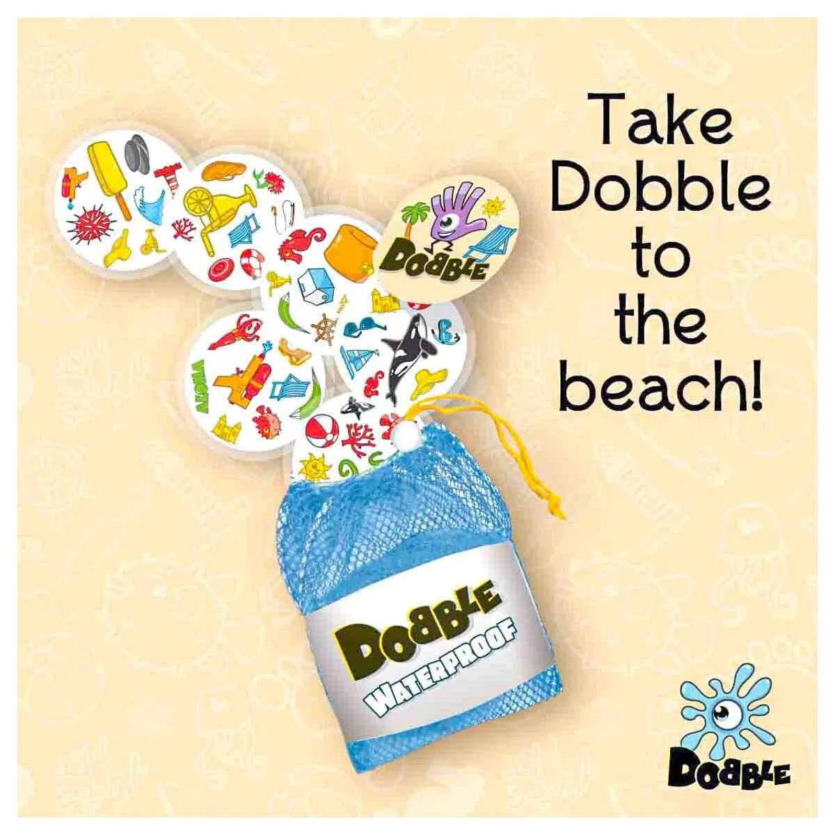 Dobble Waterproof Card Game Beach Edition