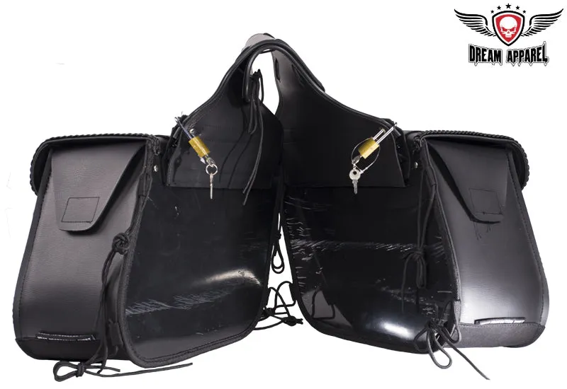 Dream Apparel Motorcycle Saddlebag With No Studs