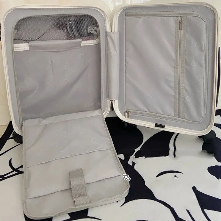 Easy Access Elegant Front-Opening USB Charging Luggage