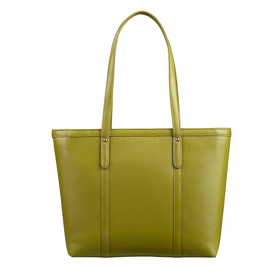 Elegant Tote Bag For Woman | 100% Genuine Leather | Ideal For Office & Travel | Color: Black, Brown, Green & Blue