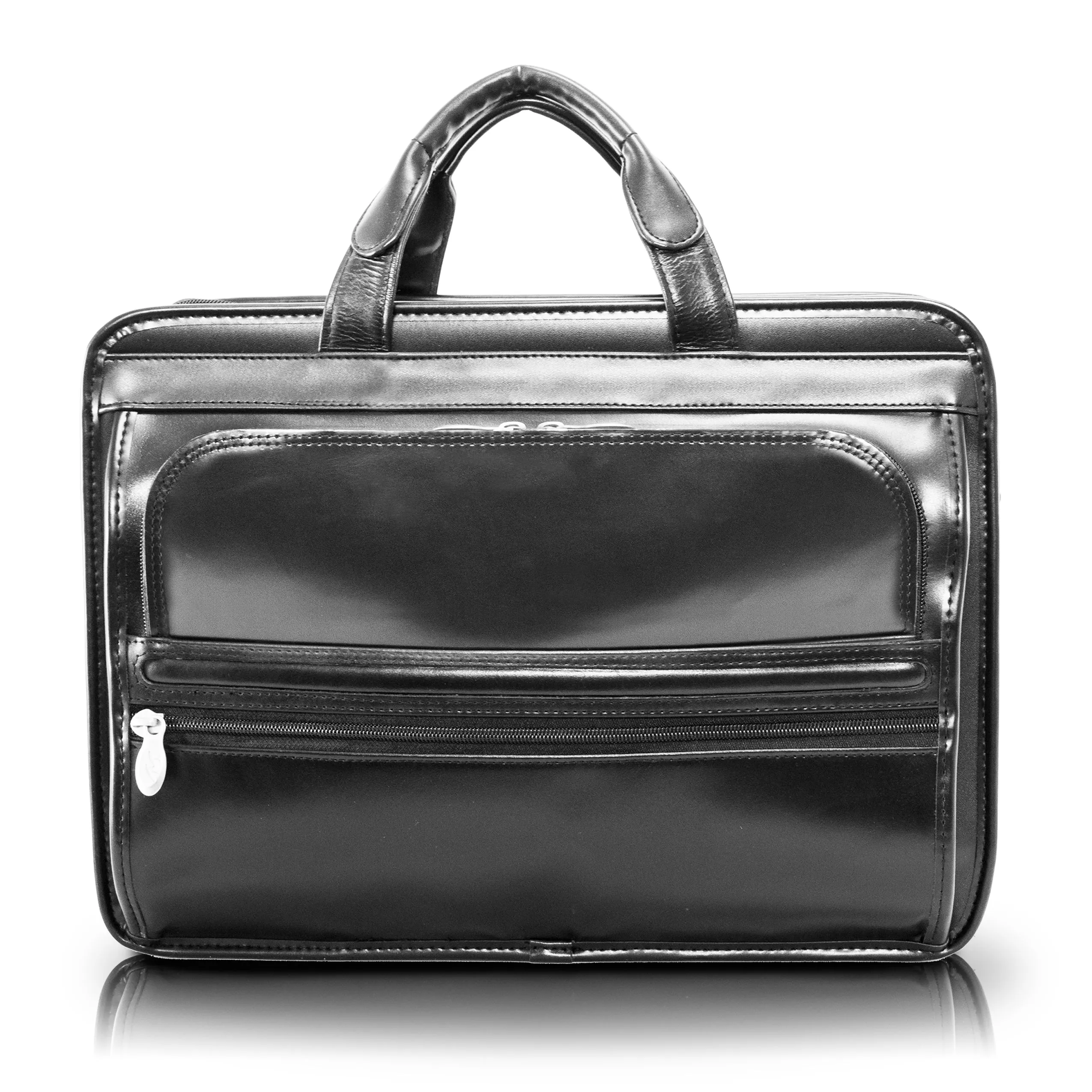 ELSTON | 15” Leather Dual-Compartment Laptop Briefcase