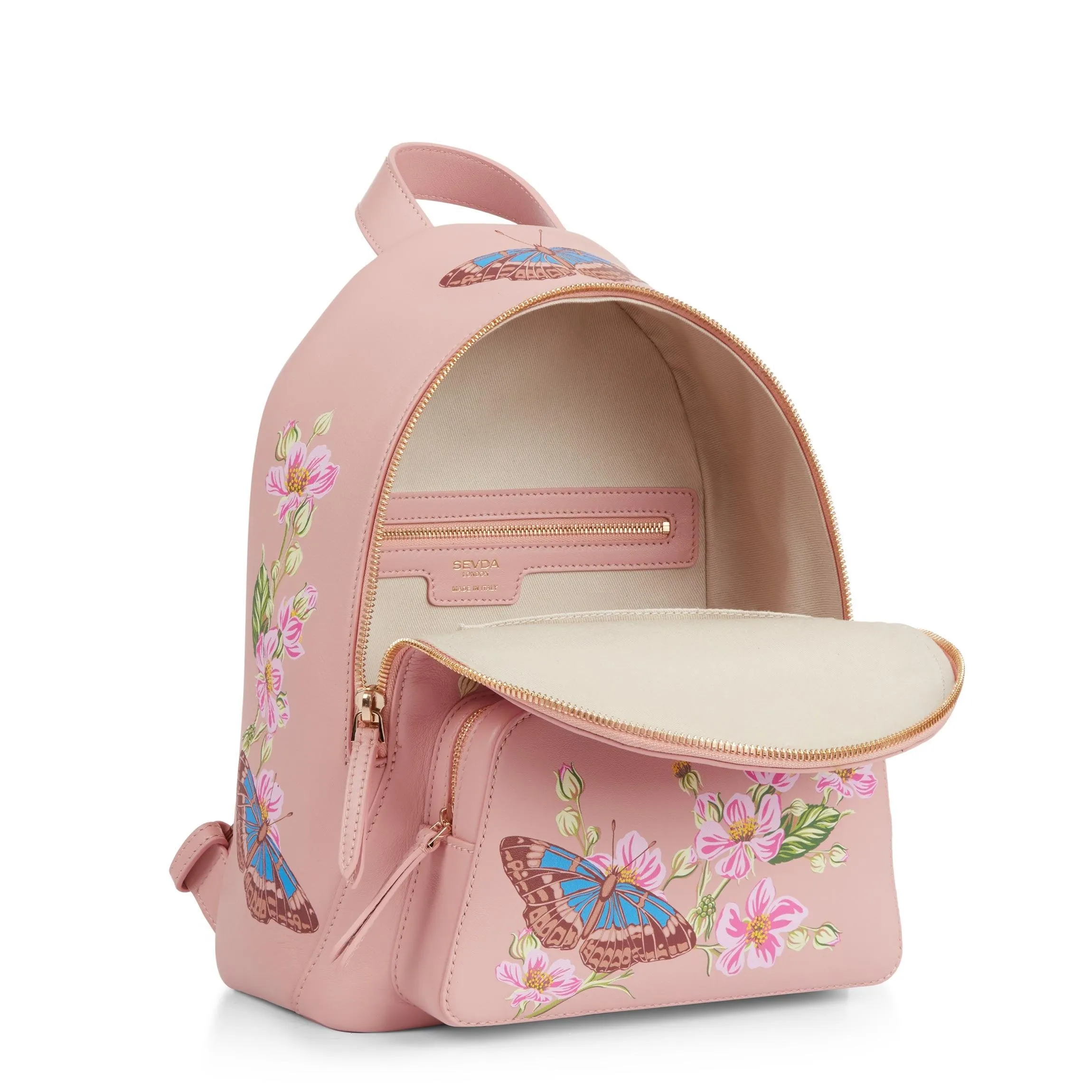 Emma Backpack Pink Spring Flowers