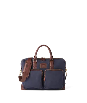 Everyday Waxed Canvas Briefcase :: Navy