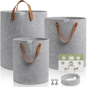 FELFA Felt Storage Basket Set of 3: Extra Large