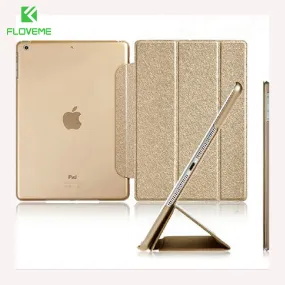 FLOVEME Luxury Leather Case For iPad Mini 1 2 3 4 Case Slim Clear Transparent Smart Back Cover for iPad Mini 1 2 3 4 Protector