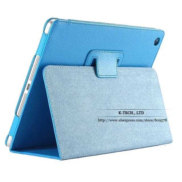 For ipad Mini Case Matte Soft Flip Litchi PU Leather for Apple ipad Mini 1 2 3 Coque Cover Smart Stand Auto Sleep /Wake UP Style