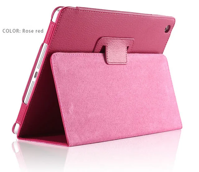 For ipad Mini Case Matte Soft Flip Litchi PU Leather for Apple ipad Mini 1 2 3 Coque Cover Smart Stand Auto Sleep /Wake UP Style