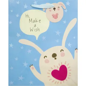 Gift Bag Paper Felt Heart Toon Animals Satin Handle