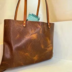 Glazed Bison Portfolio Leather Tote Bag