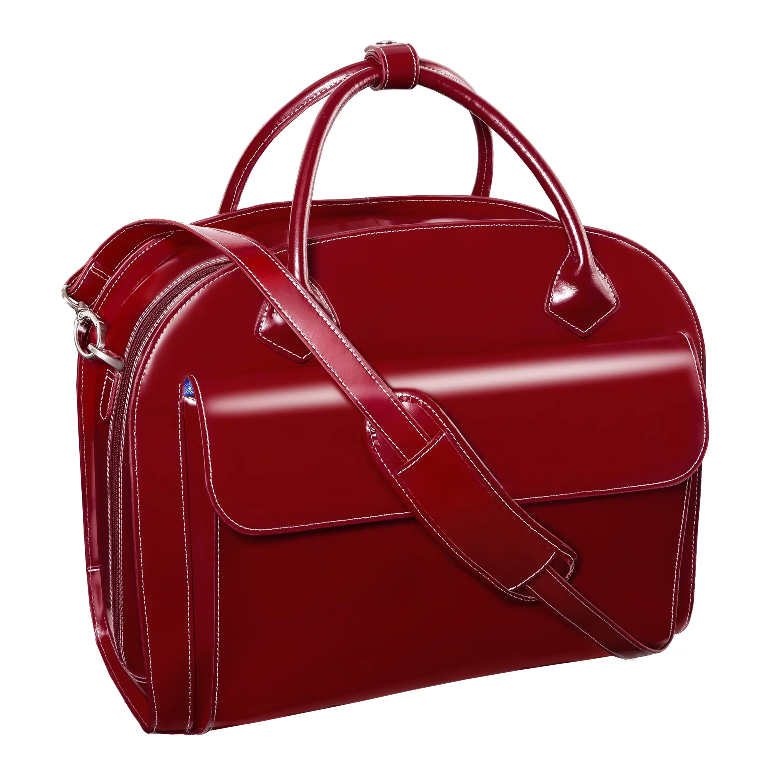 GLEN ELLYN | 15” Leather Detachable-Wheeled Laptop Case