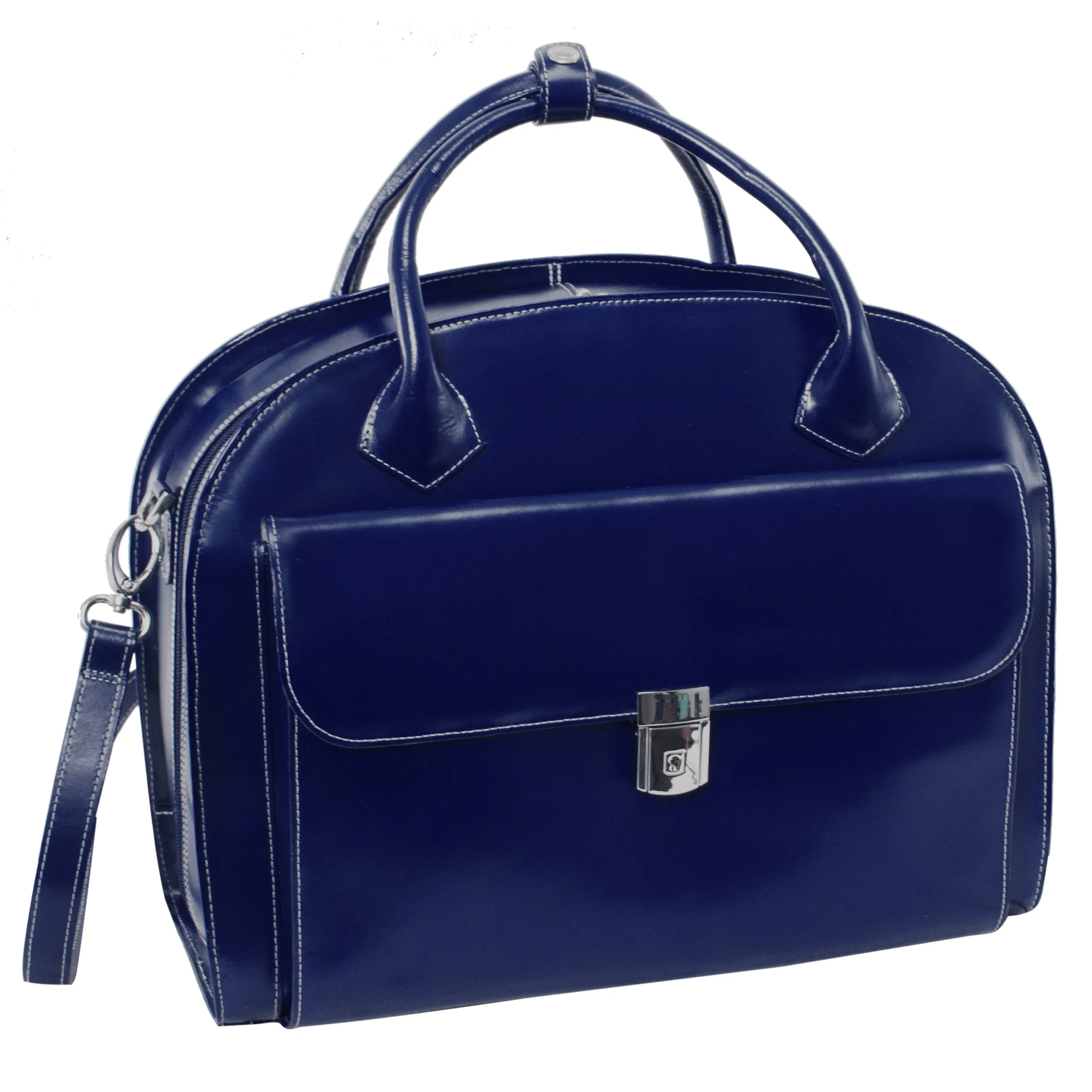 GLEN ELLYN | 15” Leather Detachable-Wheeled Laptop Case