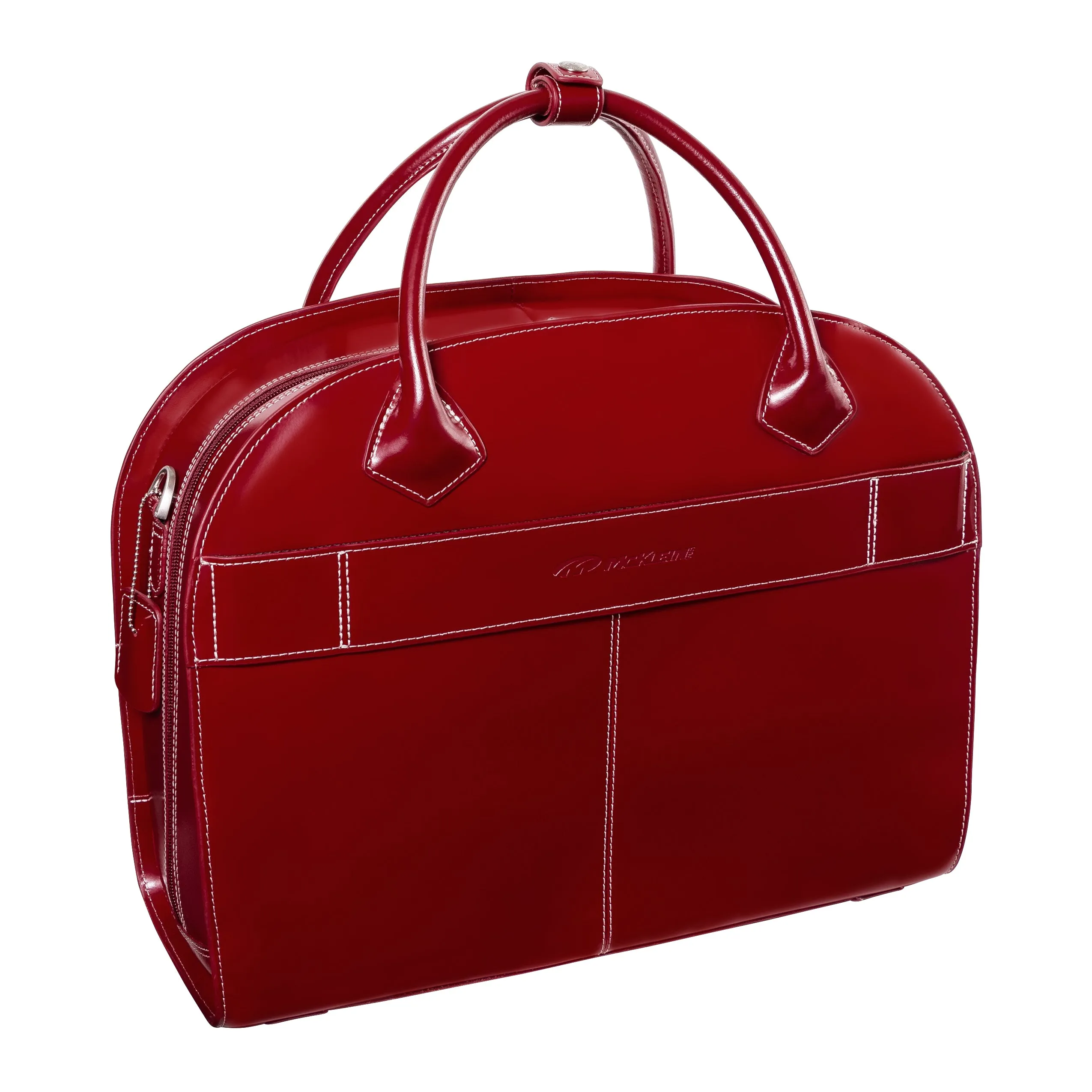 GLEN ELLYN | 15” Leather Detachable-Wheeled Laptop Case