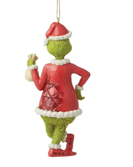 Grinch with Bag of Coal Ornament