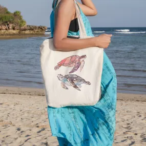 Happy Turtles Beach Tote