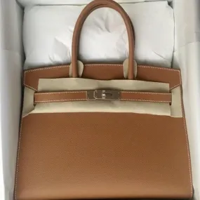 Hermès Birkin 30 Gold Sellier Epsom Palladium Hardware PHW