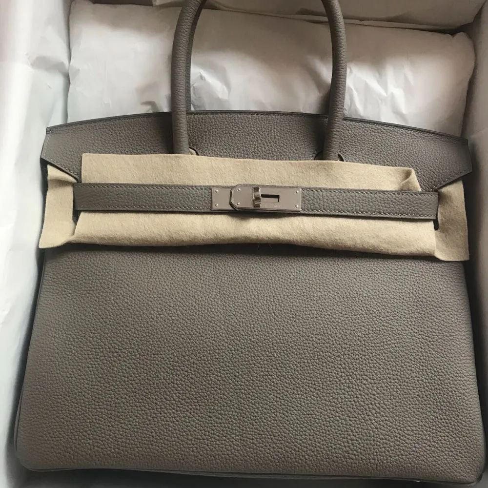 Hermès Birkin 30 Gris Asphalte Togo Palladium Hardware PHW