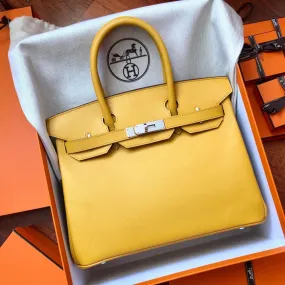 Hermès Birkin 30 Jaune Ambre Epsom Palladium Hardware PHW