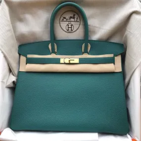 Hermès Birkin 35 Malachite Togo Gold Hardware GHW