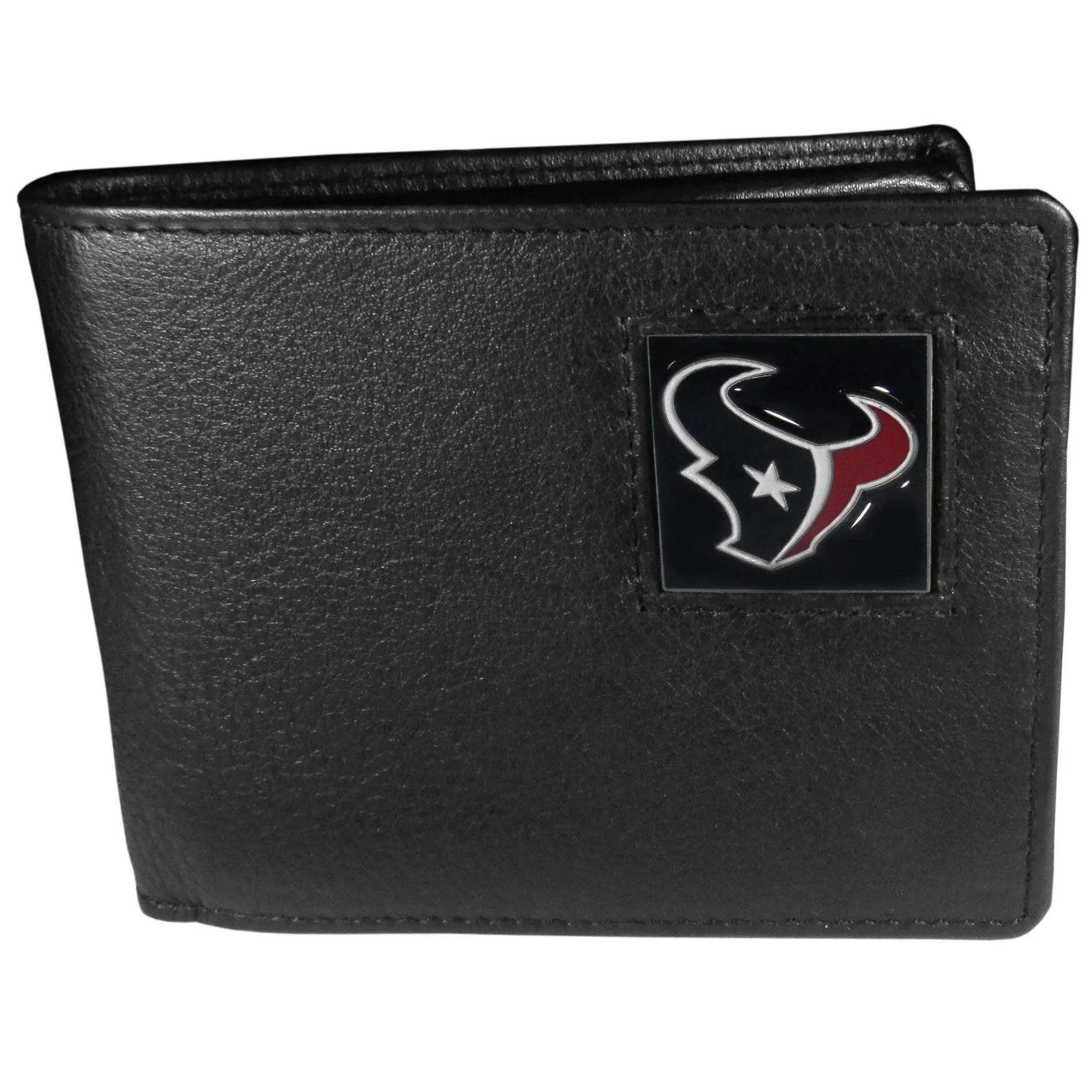 Houston Texans Leather Bi-fold Wallet Packaged in Gift Box