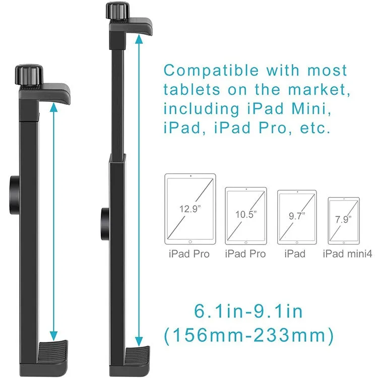 Hridz Adjustable Tablet Holder Mount For Stand Tripods fits iPad Tablets iPads