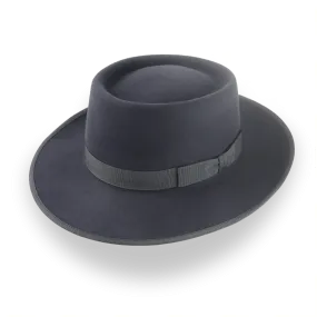 Iconic Slate Grey Fedora Porkpie Hat | The Oppenheimer