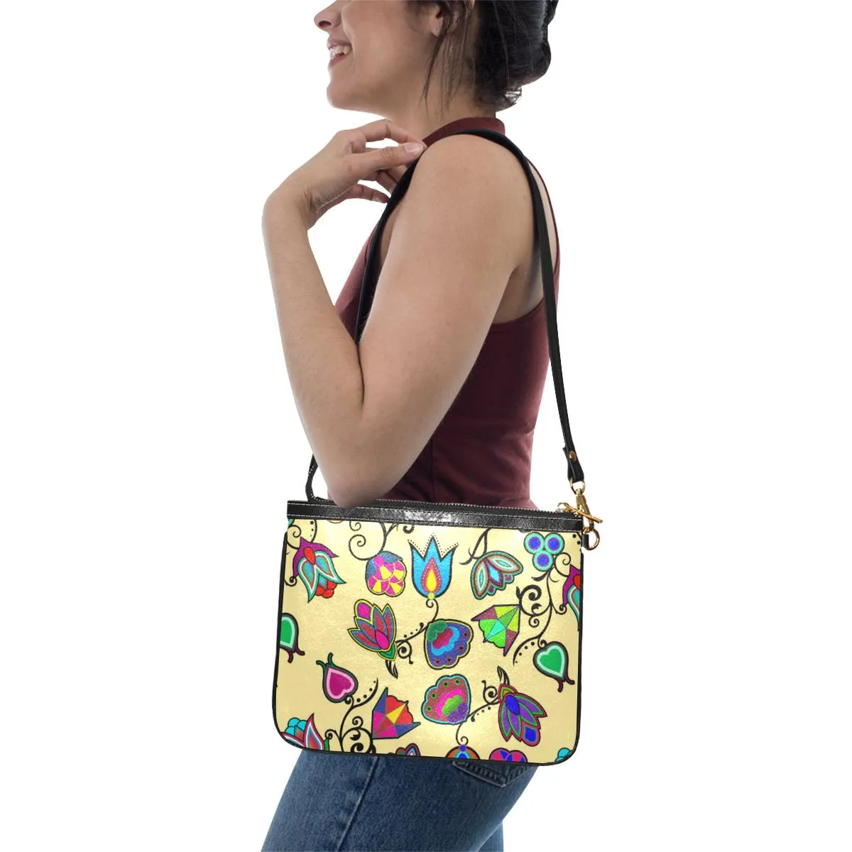 Indigenous Paisley Vanilla Small Shoulder Bag