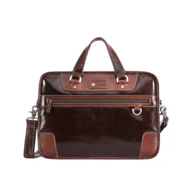 Jekyll & Hide Medium Laptop Briefcase - Tobacco