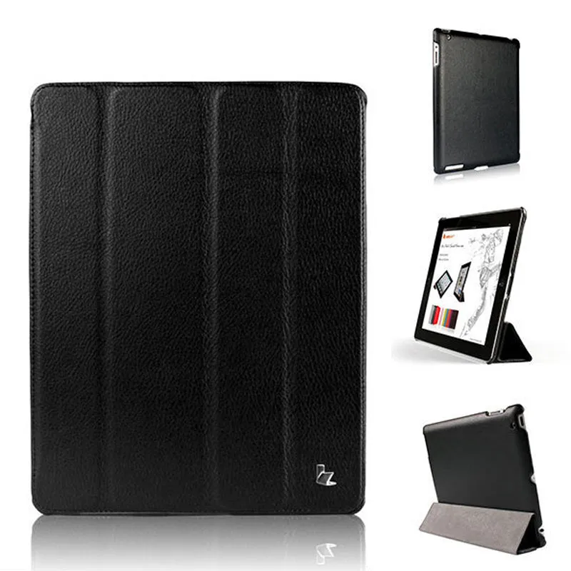 Jisoncase Brand Case For iPad 2 3 4 Leather Case PU Protective Smart Cover Case for iPad 2 3 4  New Free Shipping Covers & Cases