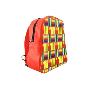 KENTE BLUE School Backpack (Medium)