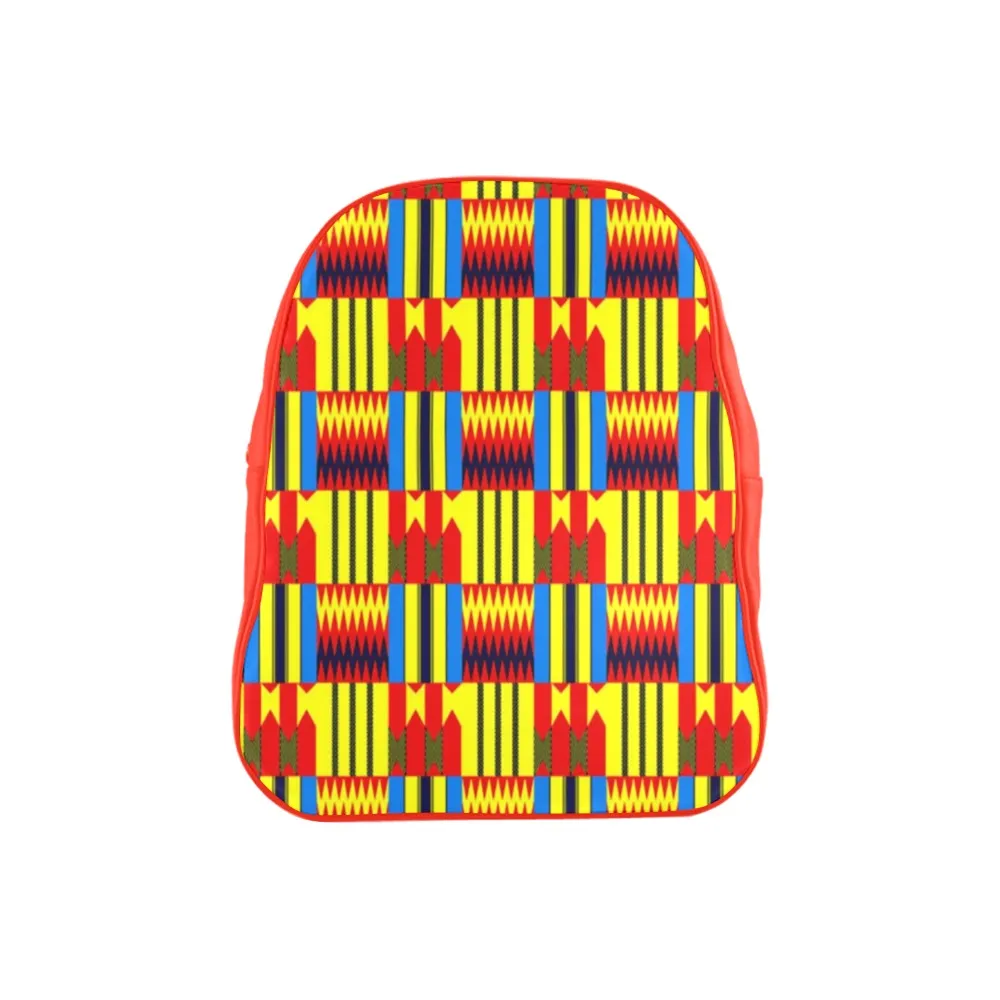 KENTE BLUE School Backpack (Medium)