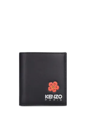 Kenzo Paris   Boke print leather mini fold wallet 