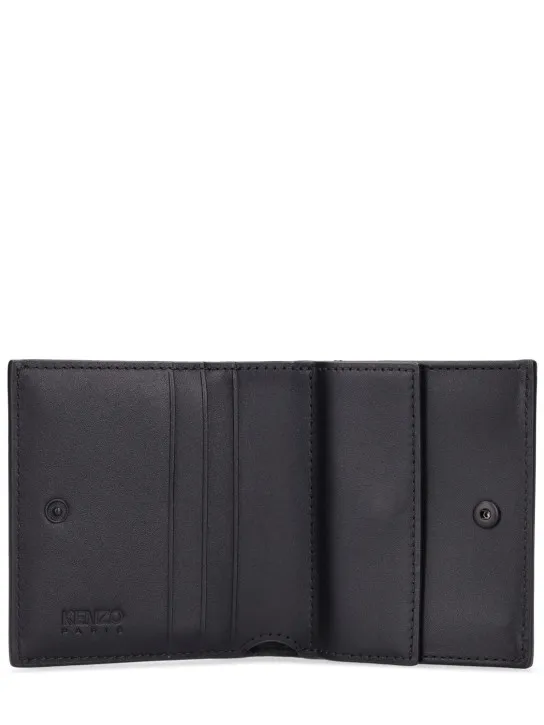 Kenzo Paris   Boke print leather mini fold wallet 