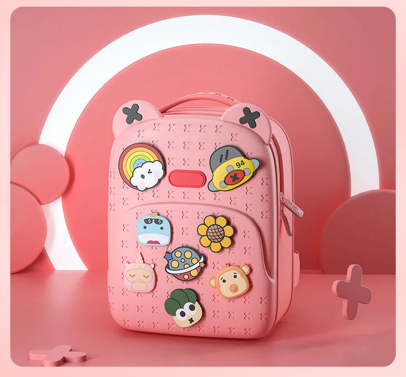 Kids Tide Satchel Cartoon Backpack-Pink